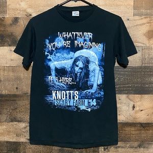 Knotts Scary Farm "Whatever You're Imagining It's Here" 2014 T-Shirt Size Small